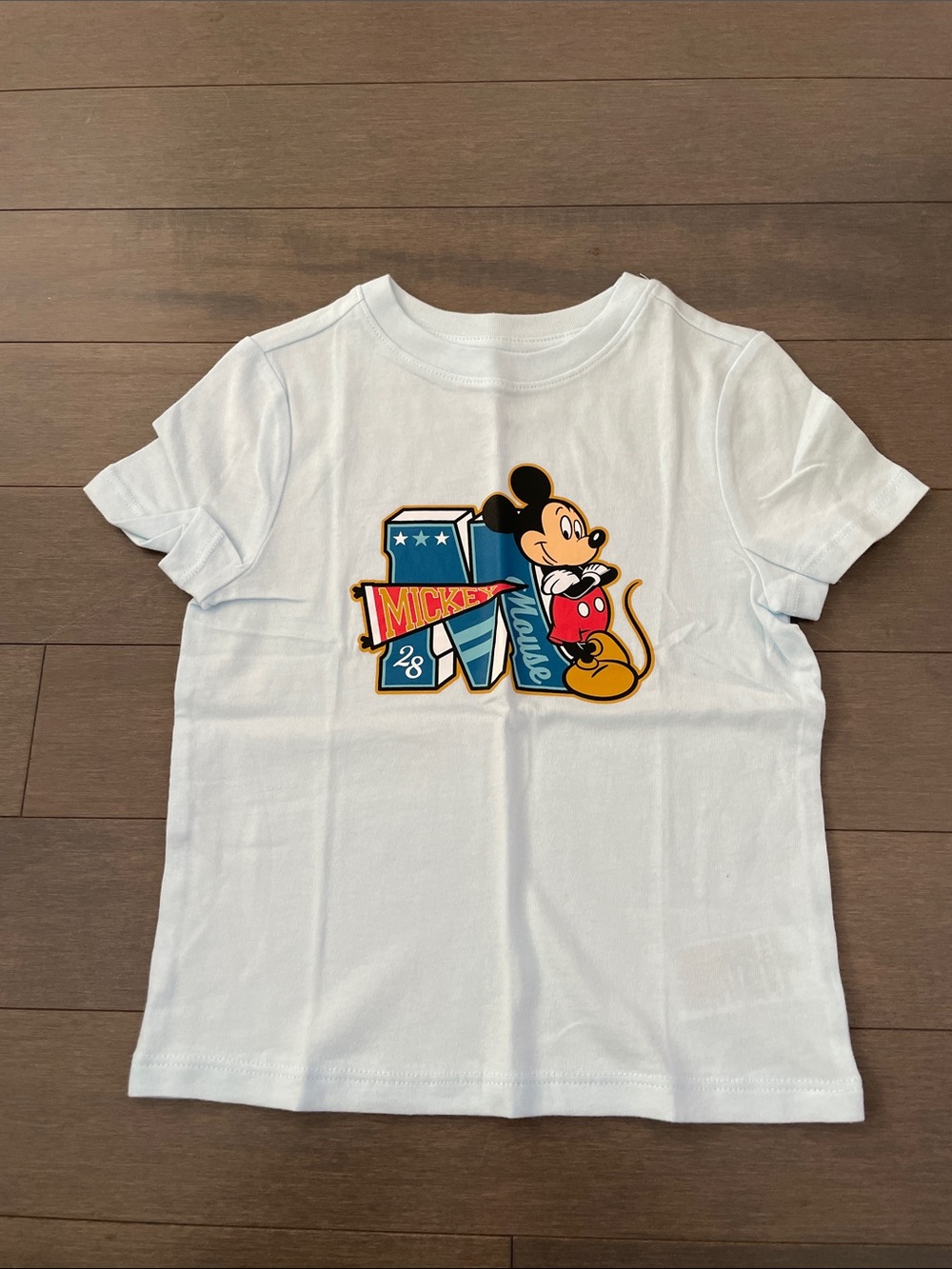Disney Kids Mickey Graphic Tee with Blue and Yellow Accents